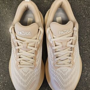 Hoka Beige Athletic Shoes